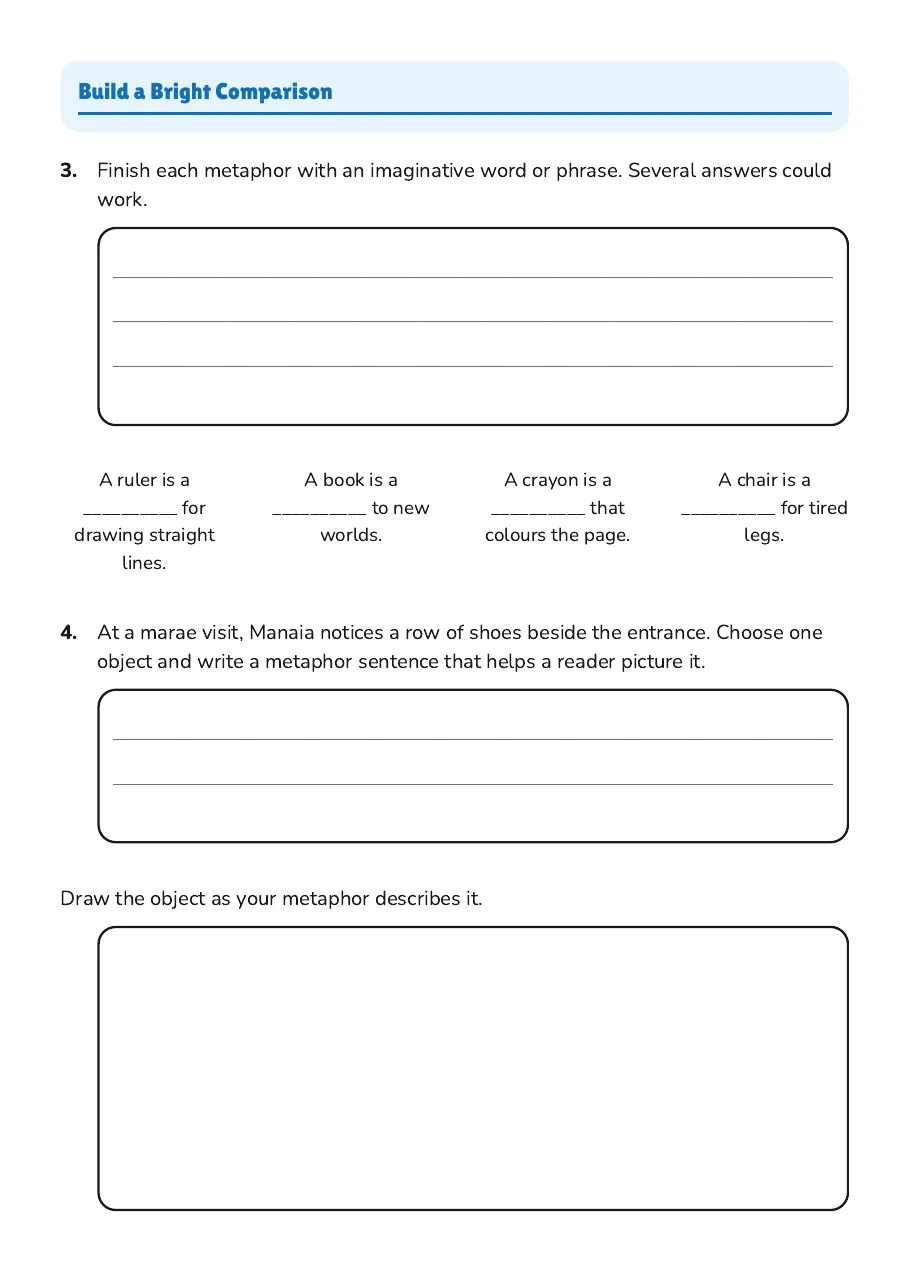 Metaphor Market Writing, page 2 of 4: Build a Bright Comparison