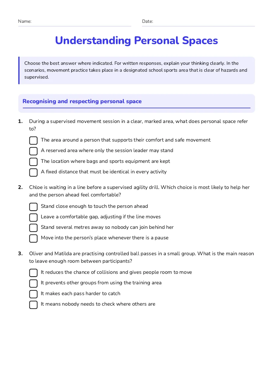 Understanding Personal Spaces, page 1 of 3: Recognising and respecting personal space