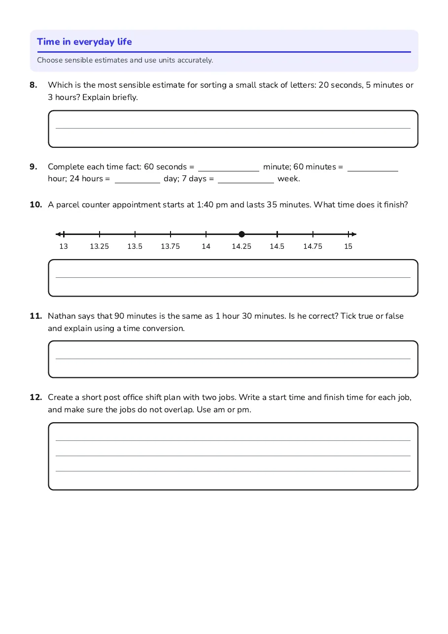 Time Measurement Lessons, page 3 of 3: Time in everyday life