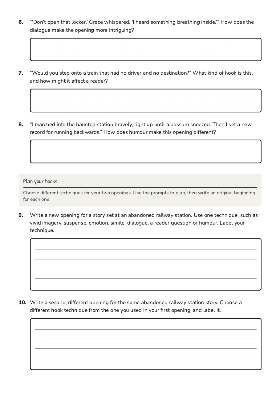 Engaging Narrative Introductions, page 2 of 3: Plan your hooks