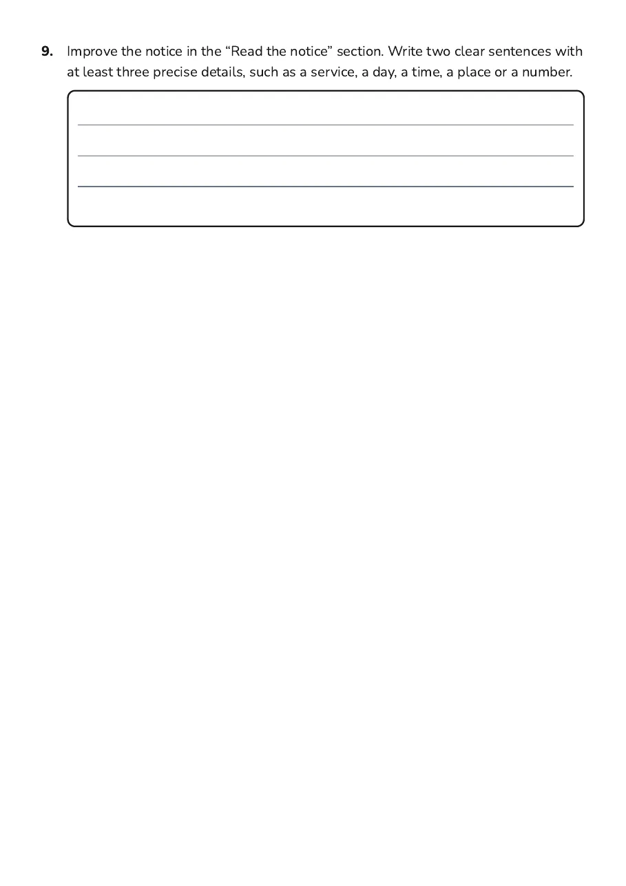 Writing with Precision, page 3 of 3: Read the notice