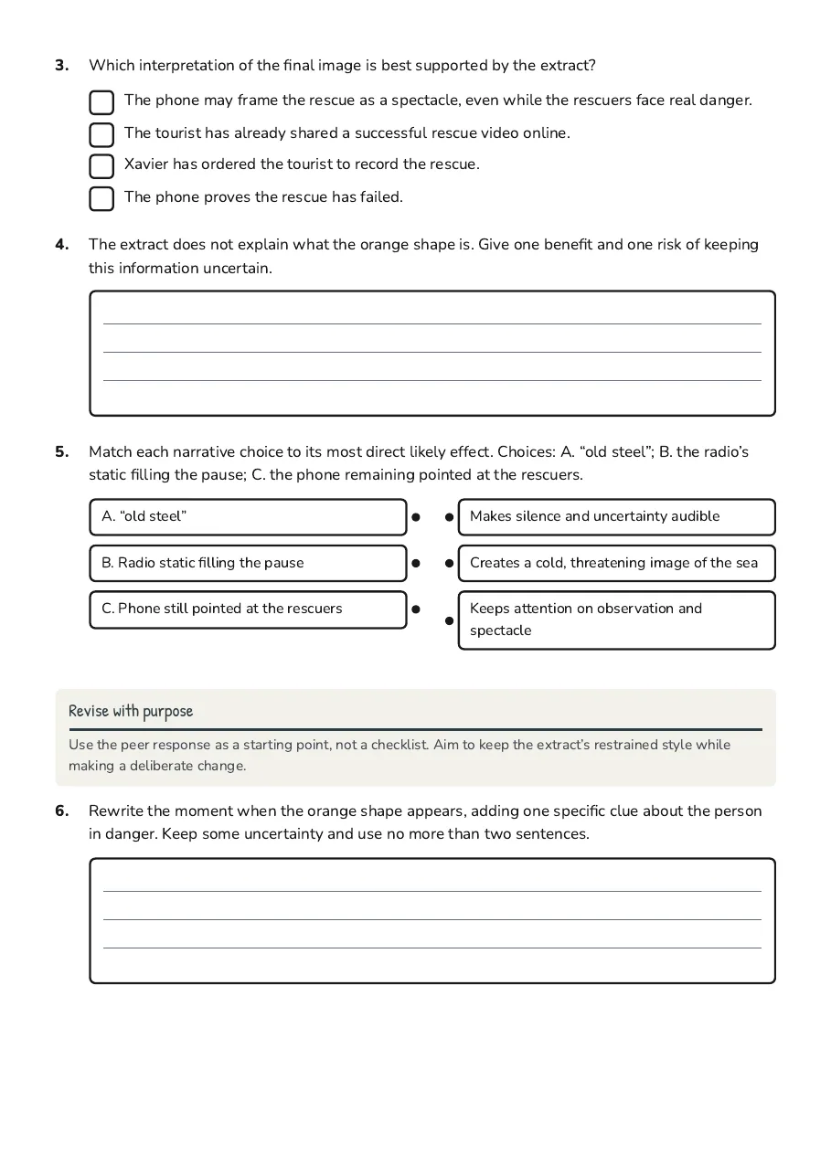 Revising Narrative Impact, page 3 of 4: Revise with purpose