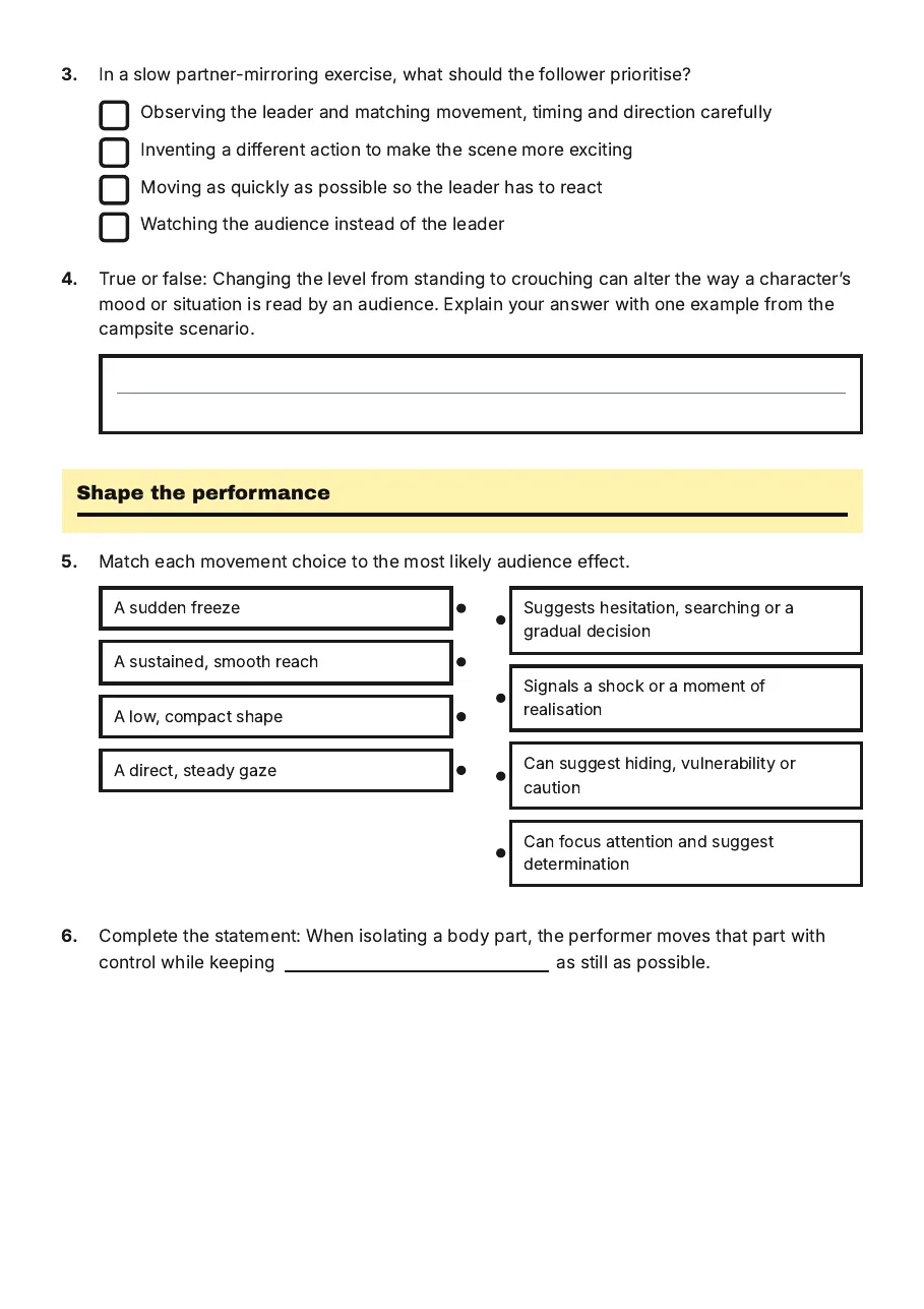 Expressive Movement Mastery, page 2 of 3: Shape the performance