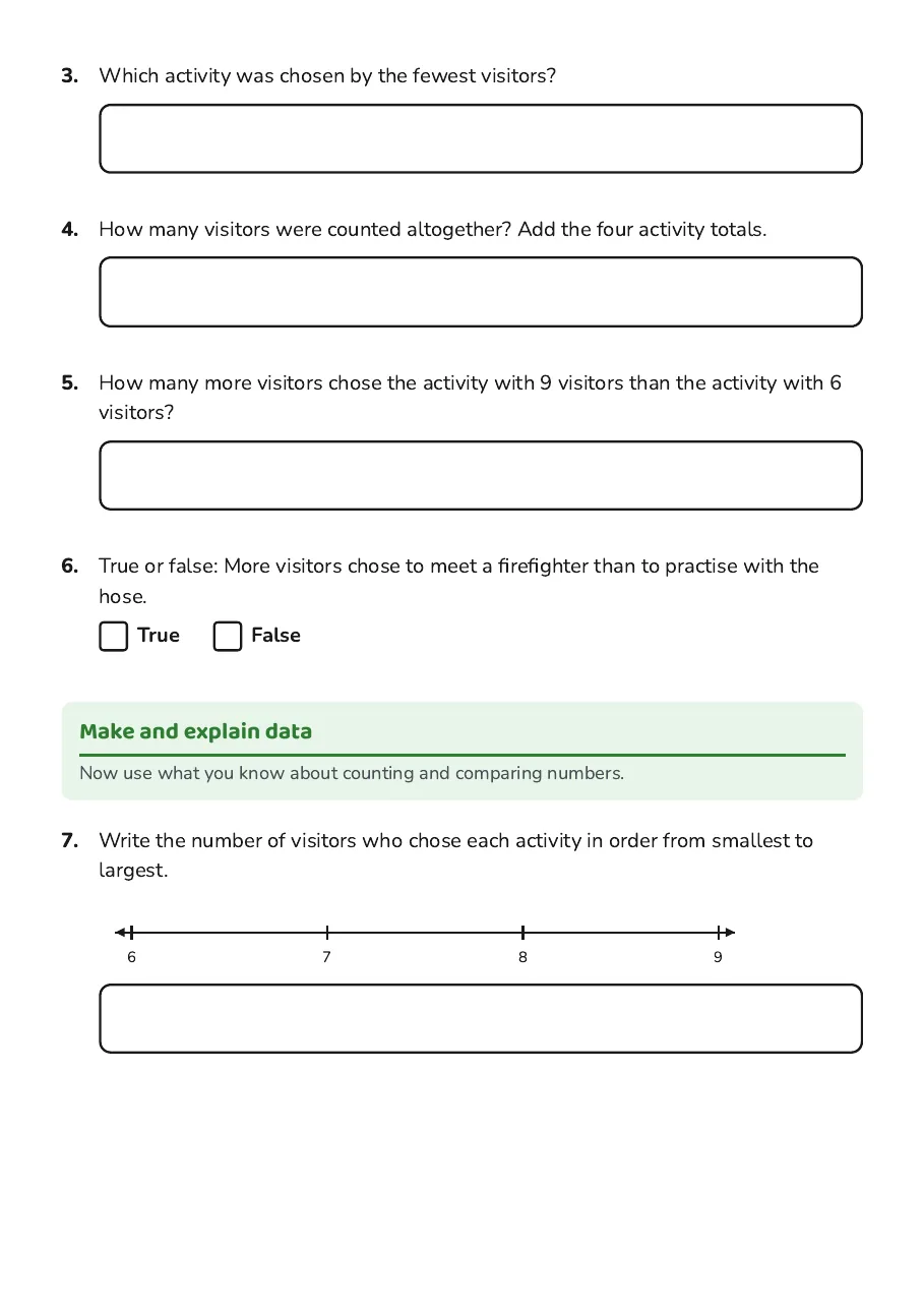 Māori Statistics and Counting, page 2 of 3: Make and explain data