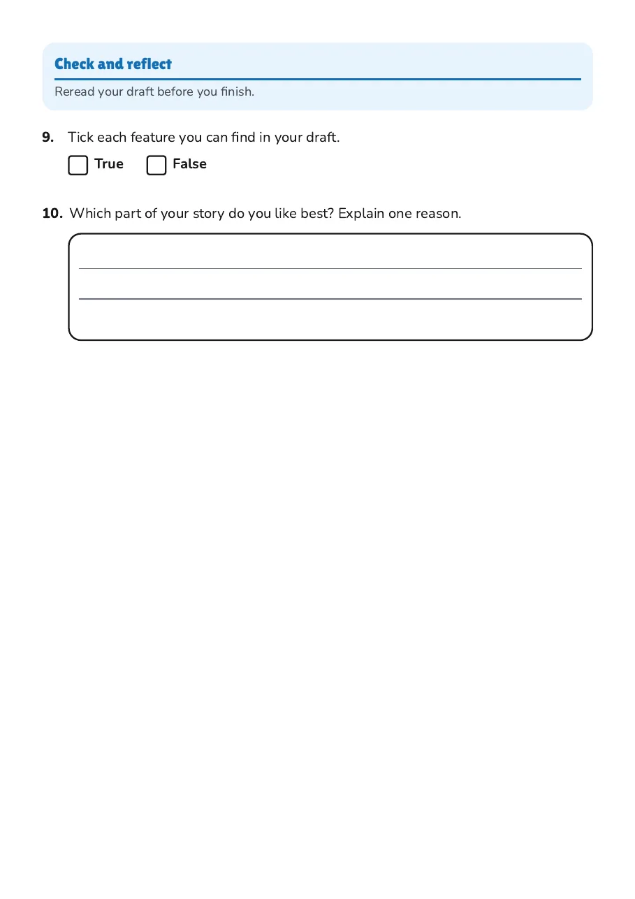 SCAR Narrative Writing Guide, page 4 of 4: Check and reflect