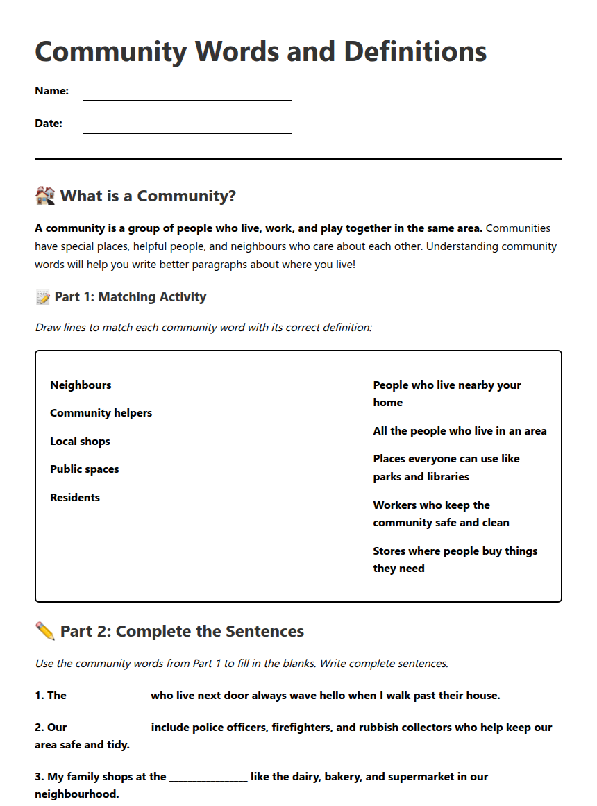 Community Root Word Community Words and Definitions | Kuraplan
